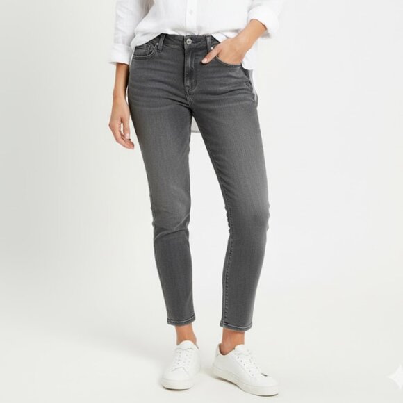 7 For All Mankind b(air) High Waist Washed Black Women's Skinny Jeans Size 27 - Picture 1 of 11